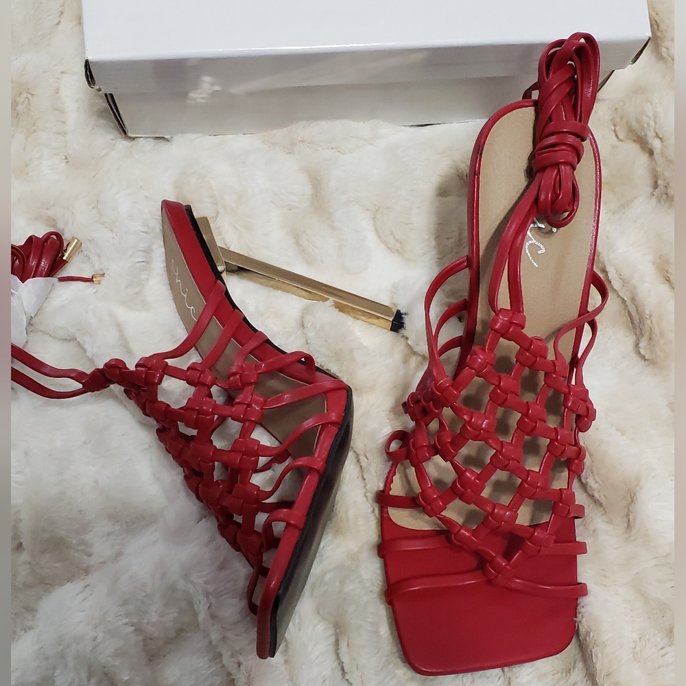 Chic Red Women's Sandals